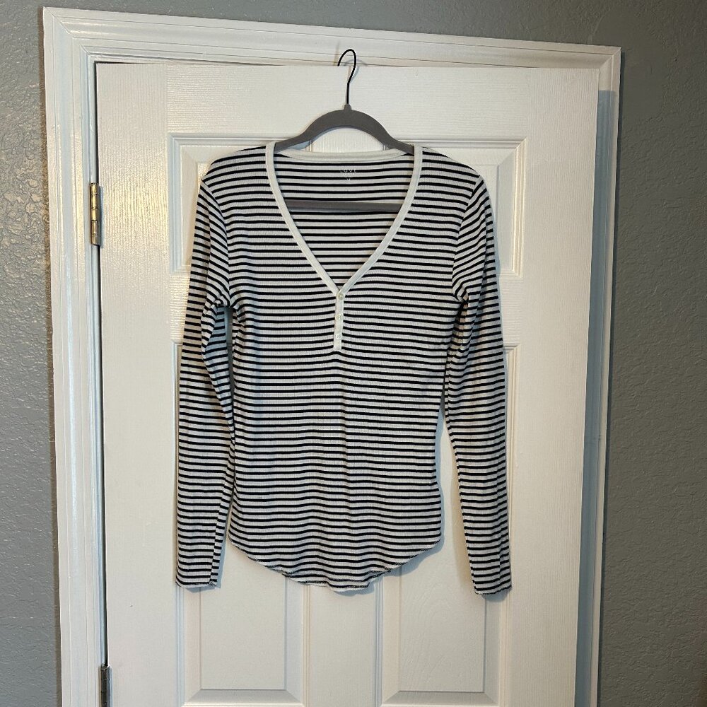 Love By Gap Sweater, Blue and White stripe, Size Medium